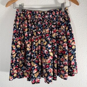 Abercrombie and Finch floral a line mini skirt size small